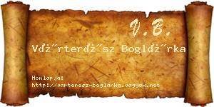 Várterész Boglárka névjegykártya