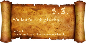 Várterész Boglárka névjegykártya